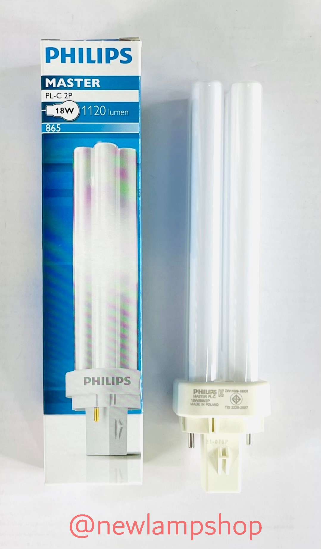 หลอดตะเกียบเสียบ PLC2 Philips 18w 1200 lumes