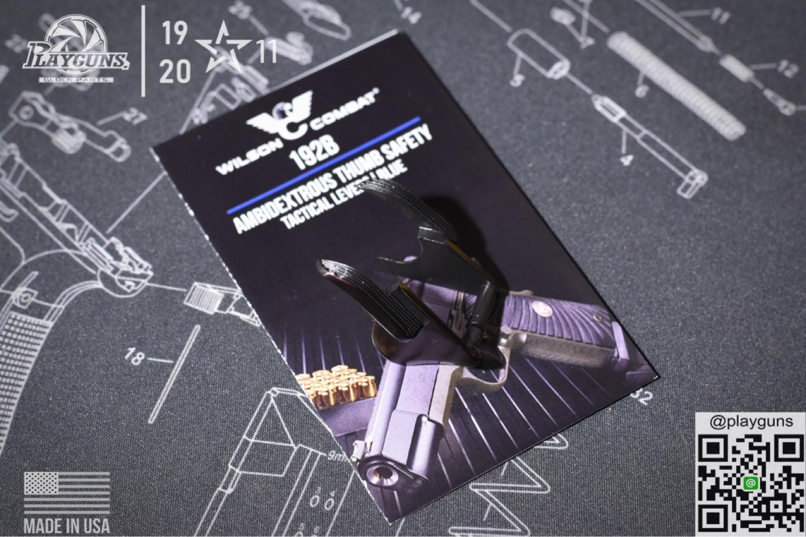 Wilson Combat 1911 Ambi Thumb Safety – Tactical Levers Blued For Colt 1911 Pistols