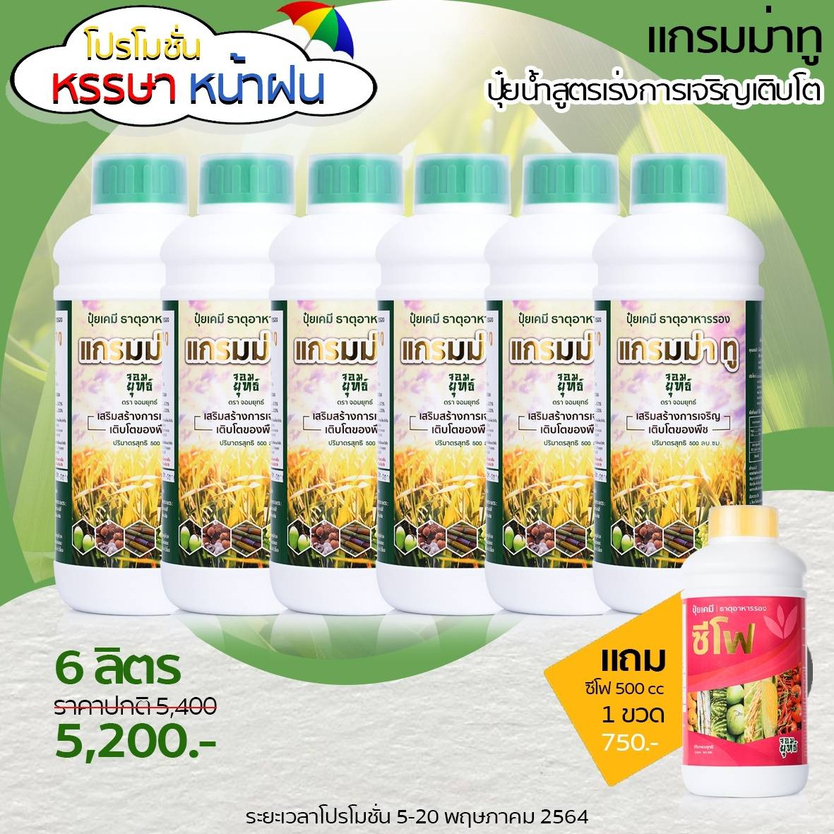 ปุ๋ยแกรมม่าทู 6ลิตร