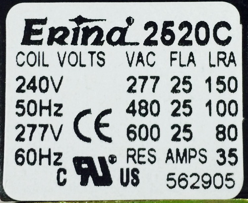 แมกเนติก ERINA 25A 2 ขา (2P) (รหัสสินค้า 069029)