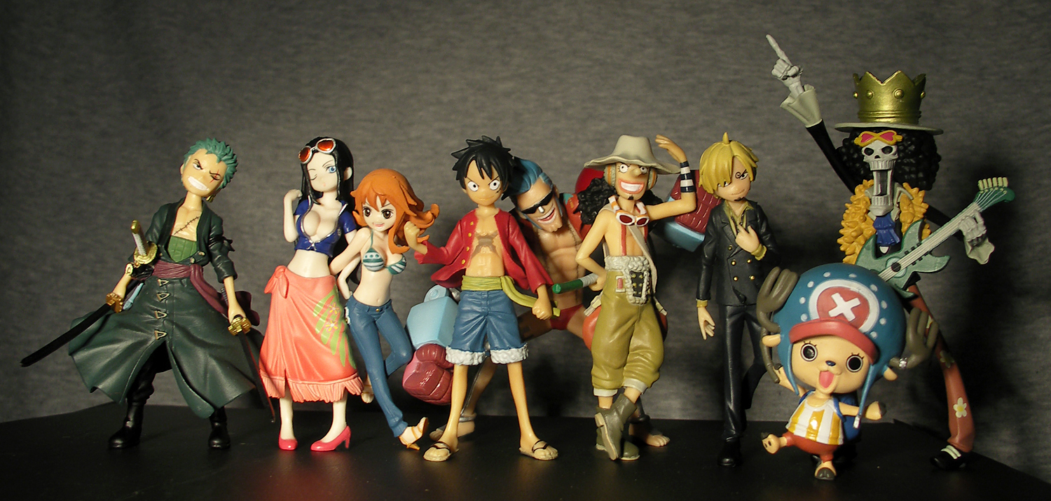 Straw Hat Pirates New World Set ของแท้ JP แมวทอง - Half Age Characters Bandai [โมเดลวันพีช] (9 ตัว)