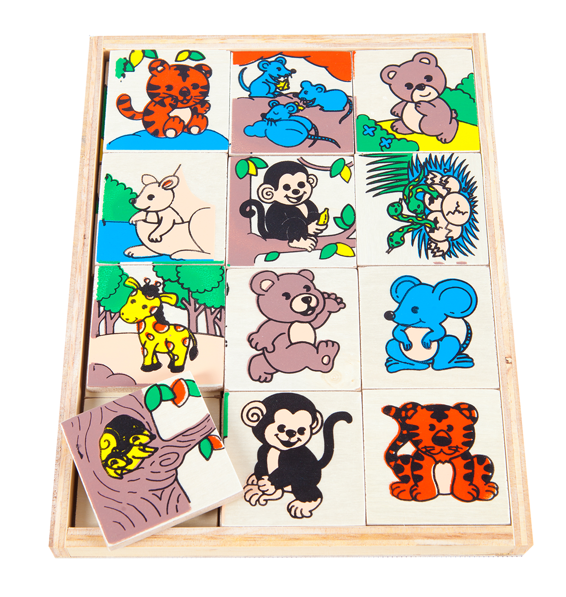 เกมจับคู่สัญลักษณ์แม่-ลูก ชุดสัตว์ป่า , ของเล่นไม้, ของเล่นเสริมพัฒนาการ, ของเล่นเด็กอนุบาล, สื่อการสอนเด็กอนุบาล