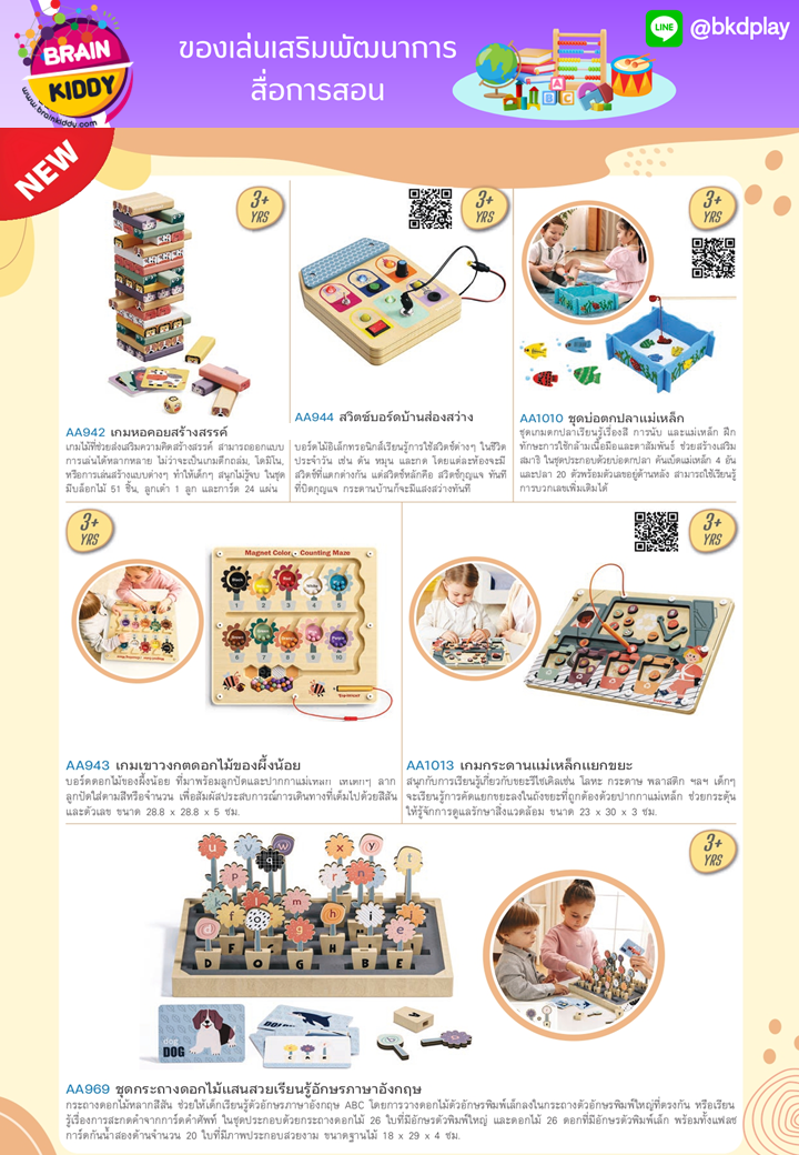 cattalog แคตตาล็อก สื่อการสอนทุกวิชา งานนำเข้า และอื่นๆ ของเล่นฝึกสมอง ฝึกไอคิว