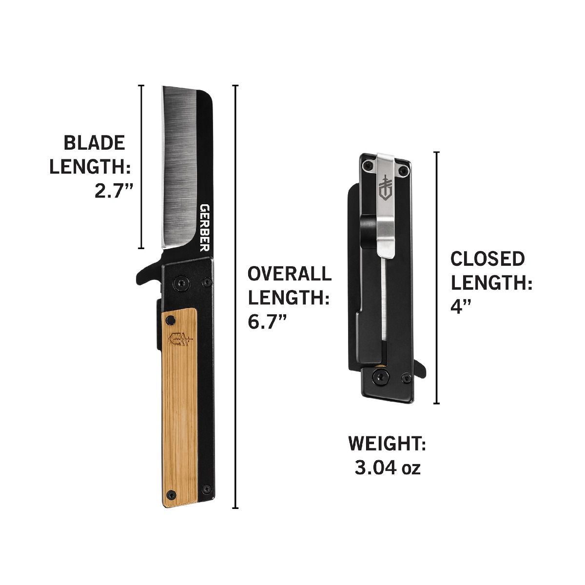 Gerber Quadrant Modern Folding Bamboo 30-001702