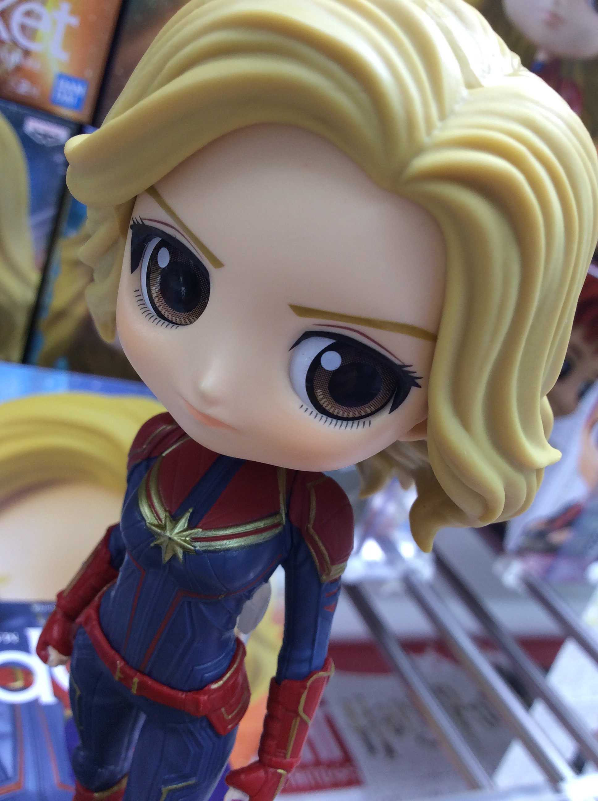 Captain Marvel - Pastel Color ของแท้ JP - Q Posket Banpresto [โมเดล Marvel]