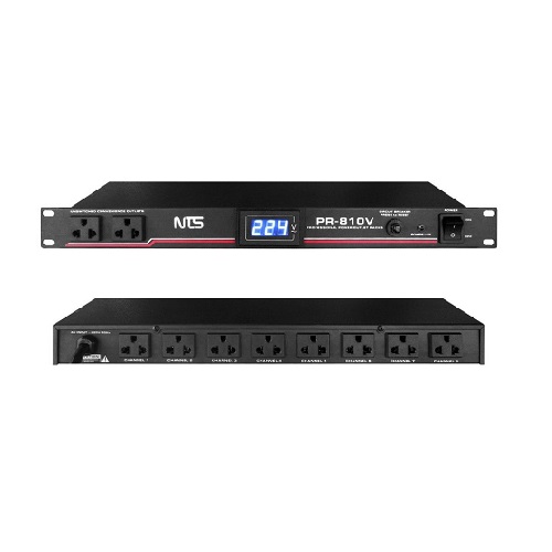 เพาเวอร์เบรกเกอร์ NTS PR-810V เบรกเกอร์ 3 ขา ขนาด 10 ช่อง + โวลท์มิเตอร์