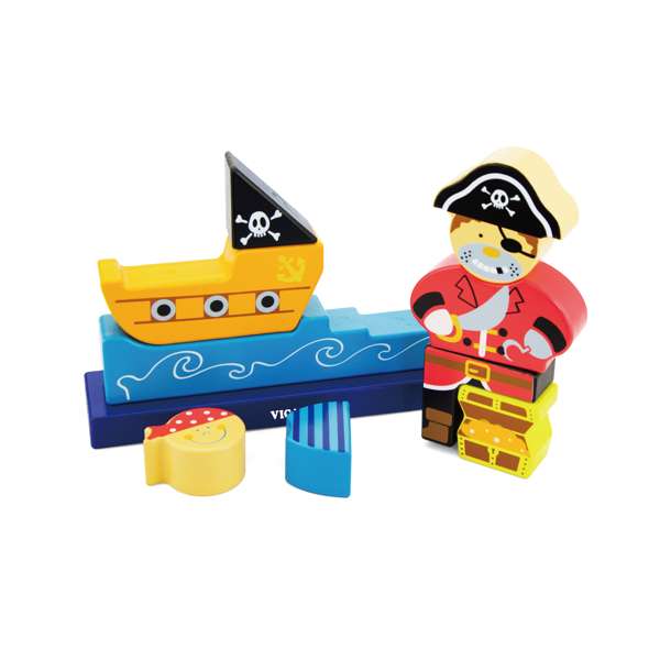 ชุดโจรสลัด บล็อกไม้แม่เหล็กปริศนา สื่อการสอนอนุบาล,ปฐมวัย,ของเล่นเสริมพัฒนาการ, ของเล่นเสริมทักษะ