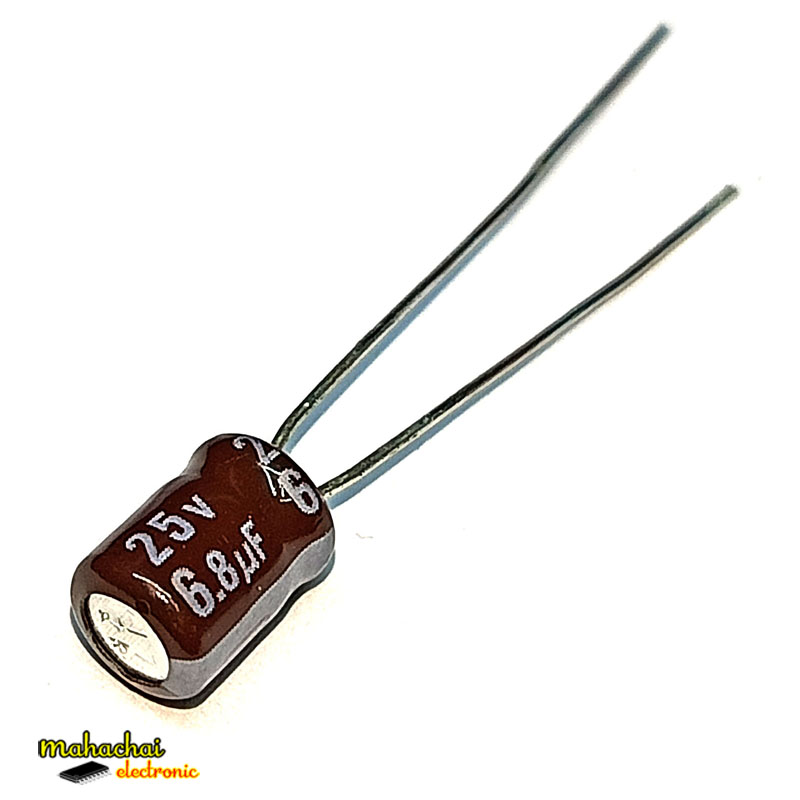 Capacitor 6.8uf 25V คาปาซิเตอร์ อิเล็คโทรไลท์