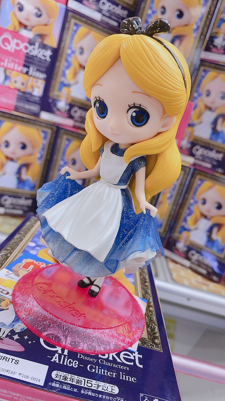 Alice - Glitter Line ของแท้ JP - Q Posket Banpresto [โมเดล Disney]