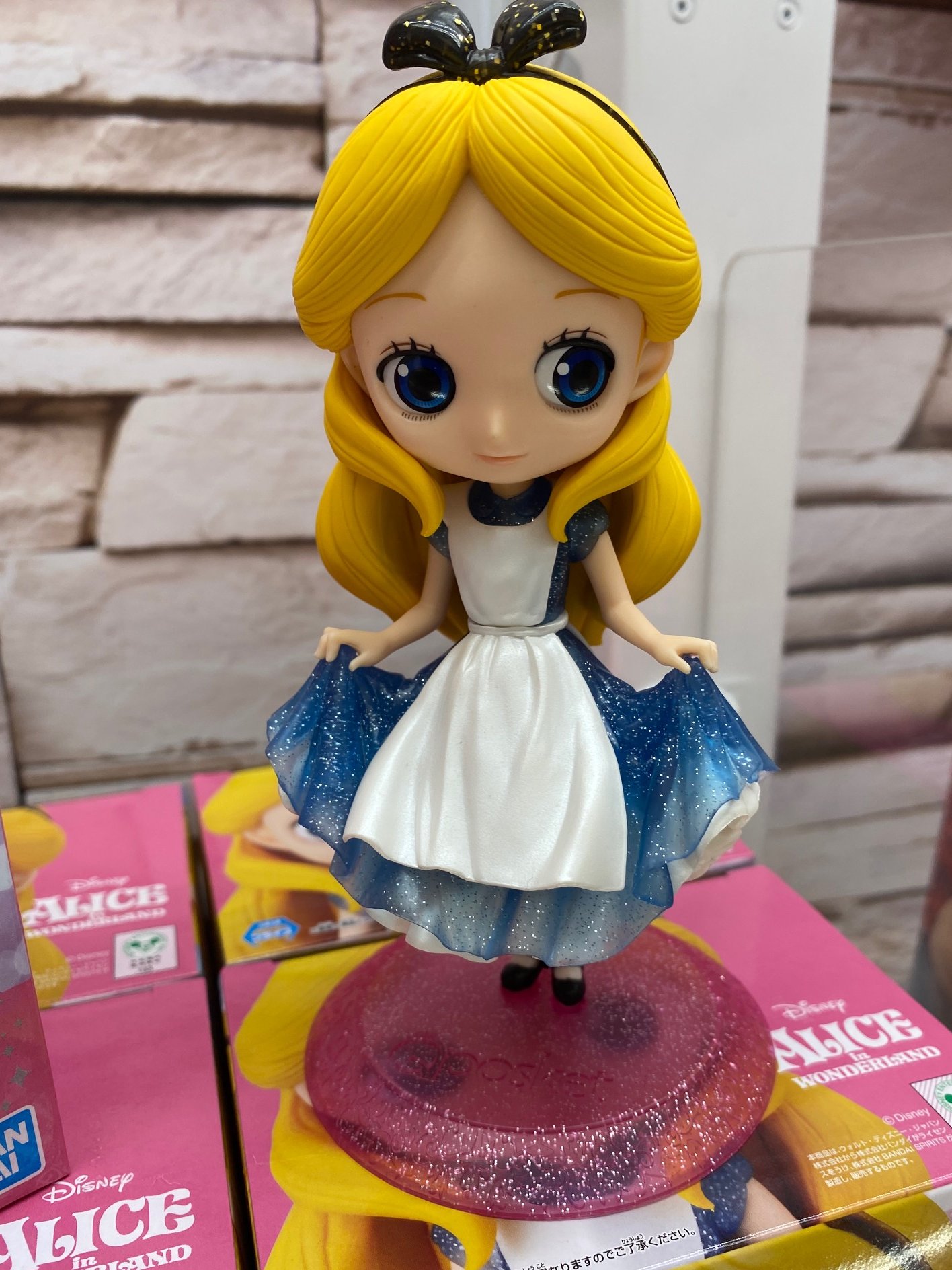 Alice - Glitter Line ของแท้ JP - Q Posket Banpresto [โมเดล Disney]