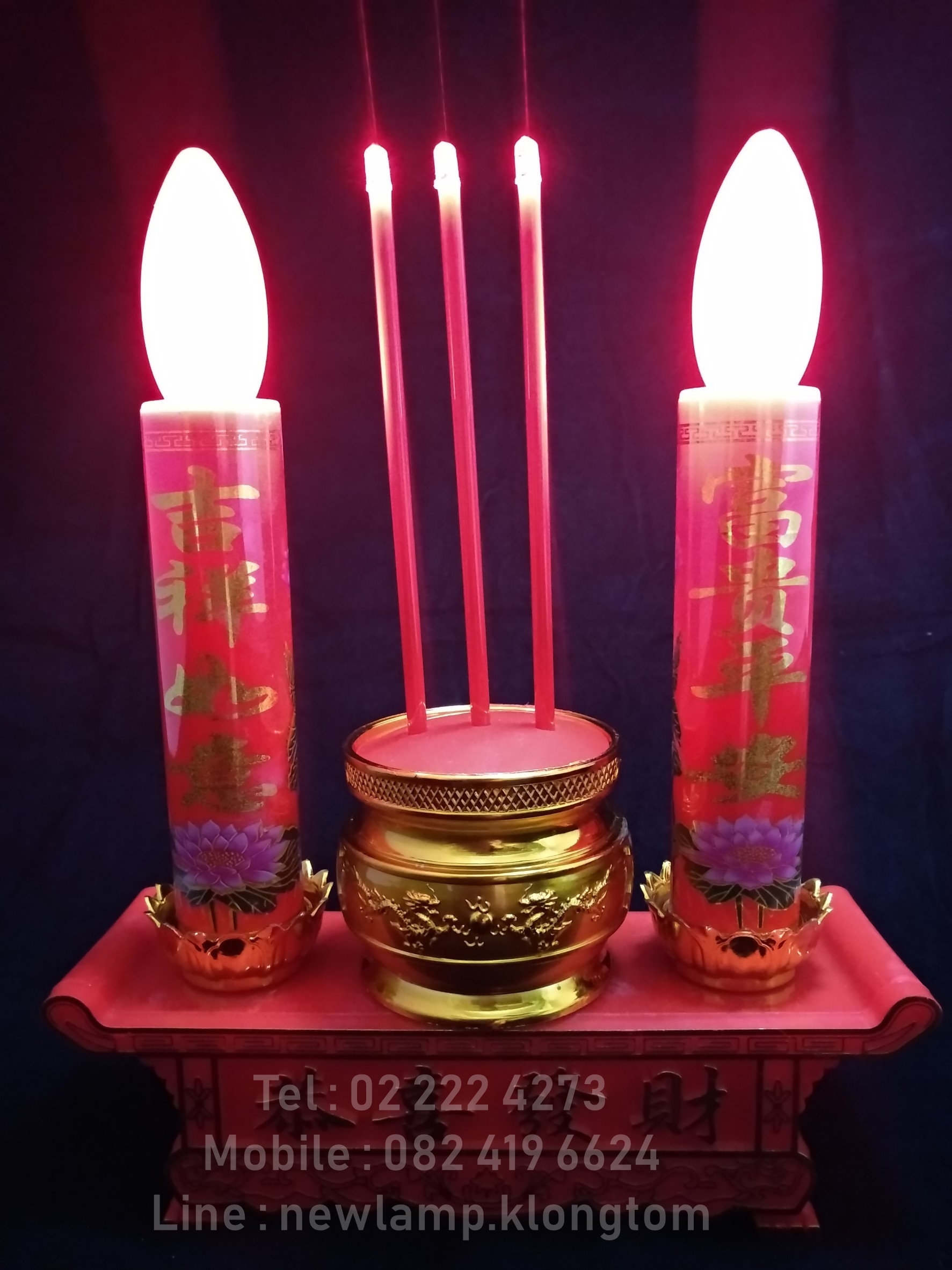 LED ชุดธูปเทียนใหญ่