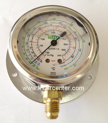 (ยกเลิก-แทนด้วย 001174) หัวเกจชาร์จน้ำยา REFCO แบบบรรจุน้ำมัน