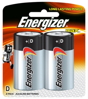 ถ่าน ALKALINE [ENERGIZER] D E95/BP2 (2ก้อน/แพ็ค)