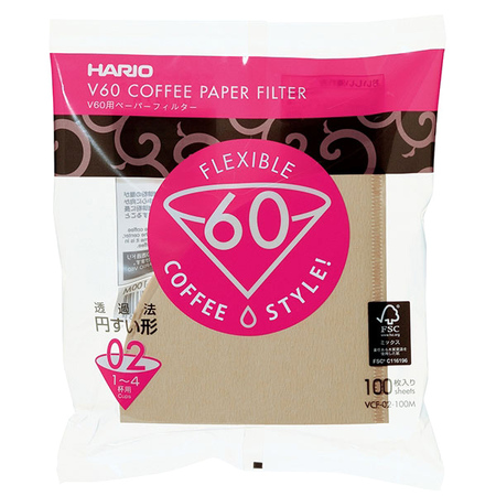 Hario v60 Paper Filter 02 M(100pcs) - VCF-02-100M