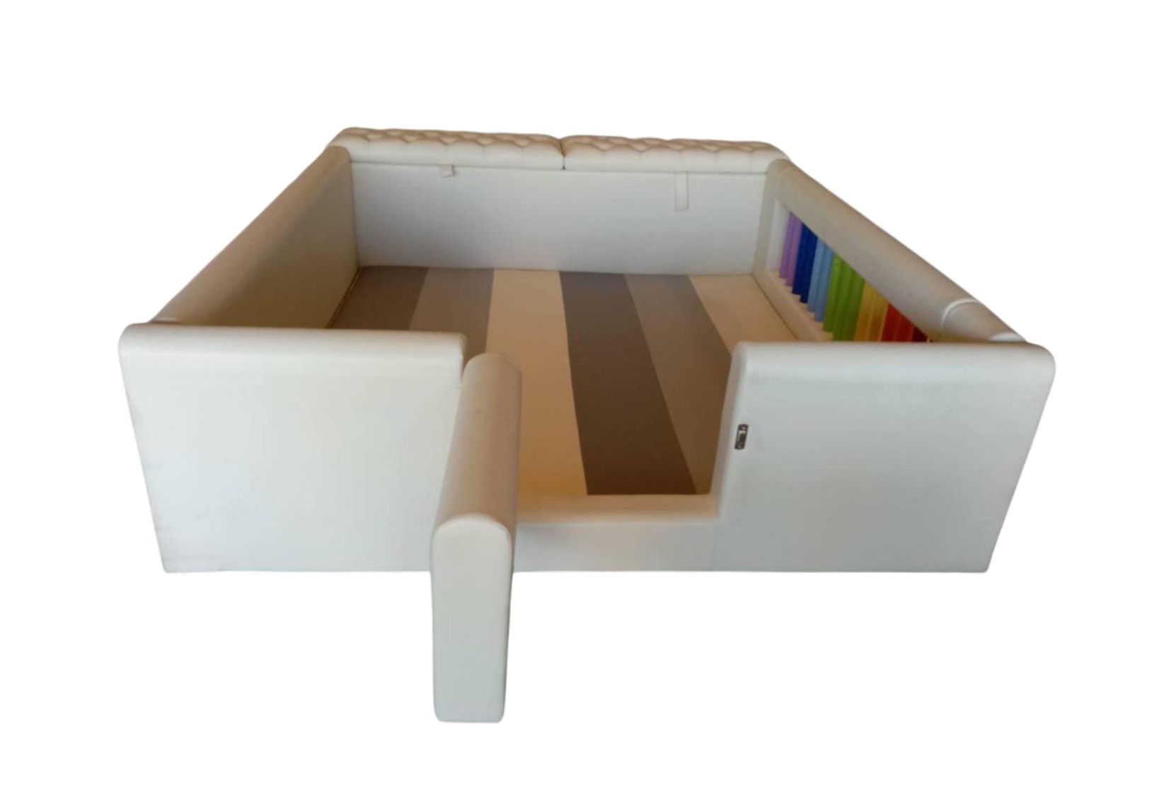 คอกกั้น มีช่องเก็บของ ชุดA, คอกกั้นเด็ก,เตียงเด็ก,เบาะหนังนุ่มนิ่ม softplay, indoor playground kidszone ,สวนสนุกในร่ม ,รับสั่งทำบ่อบอล เตียงเด็กตามขนาด ขนาด 5-6x6.5 ฟุต