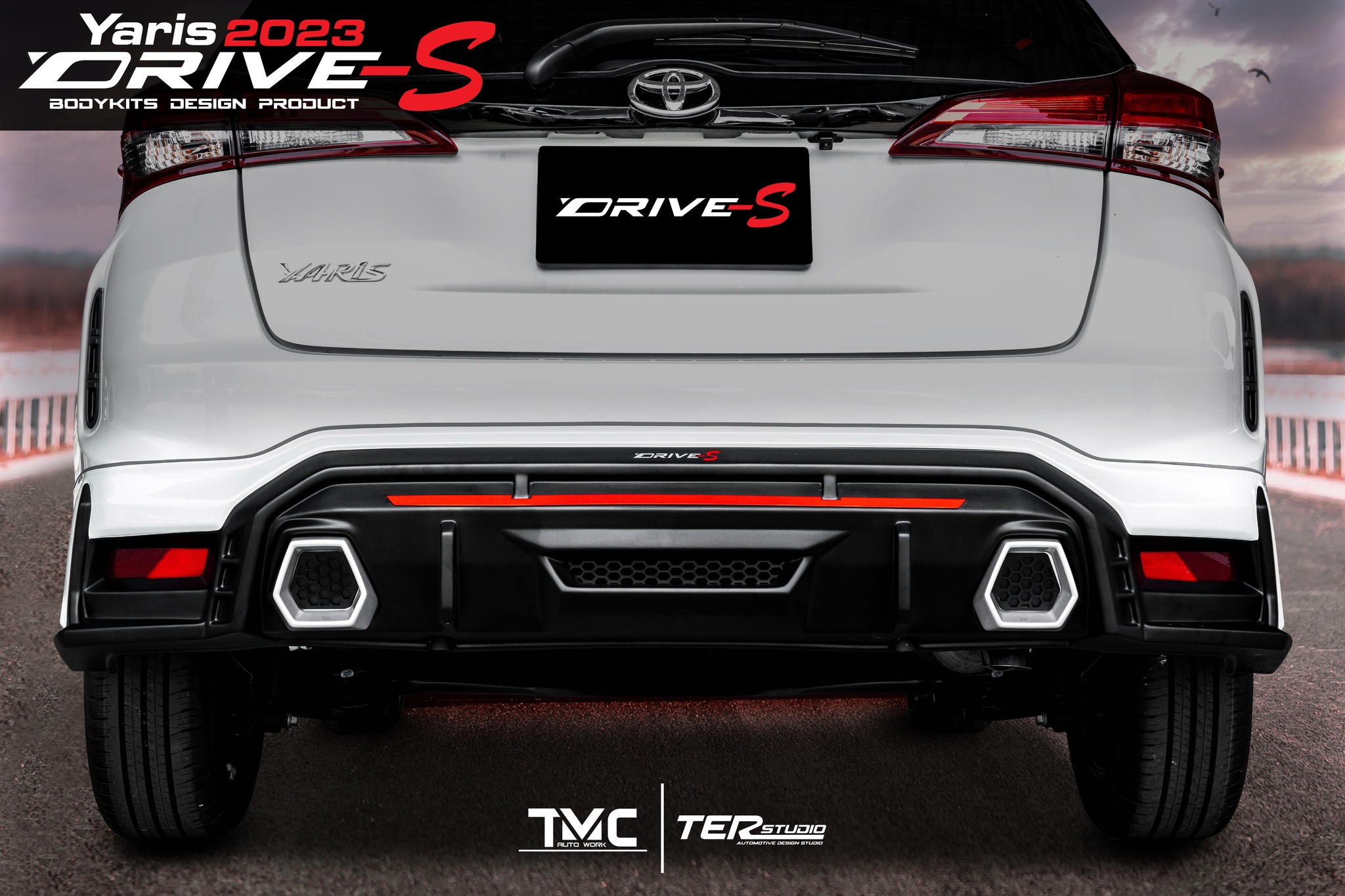 𝗗𝗥𝗜𝗩𝗘-𝗦 VS Toyota Yaris Hatchback 5Drs.'2023 [ชุดแต่ง 𝗗𝗥𝗜𝗩𝗘-𝗦 สปอร์ต เข้ม เต็ม MAX ติดไว้ไม่ตกเทรนด์ ]