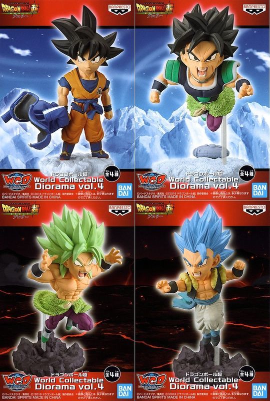 The Movie Broly Set ของแท้ JP แมวทอง - WCD Banpresto [โมเดลดราก้อนบอล] (4 ตัว)