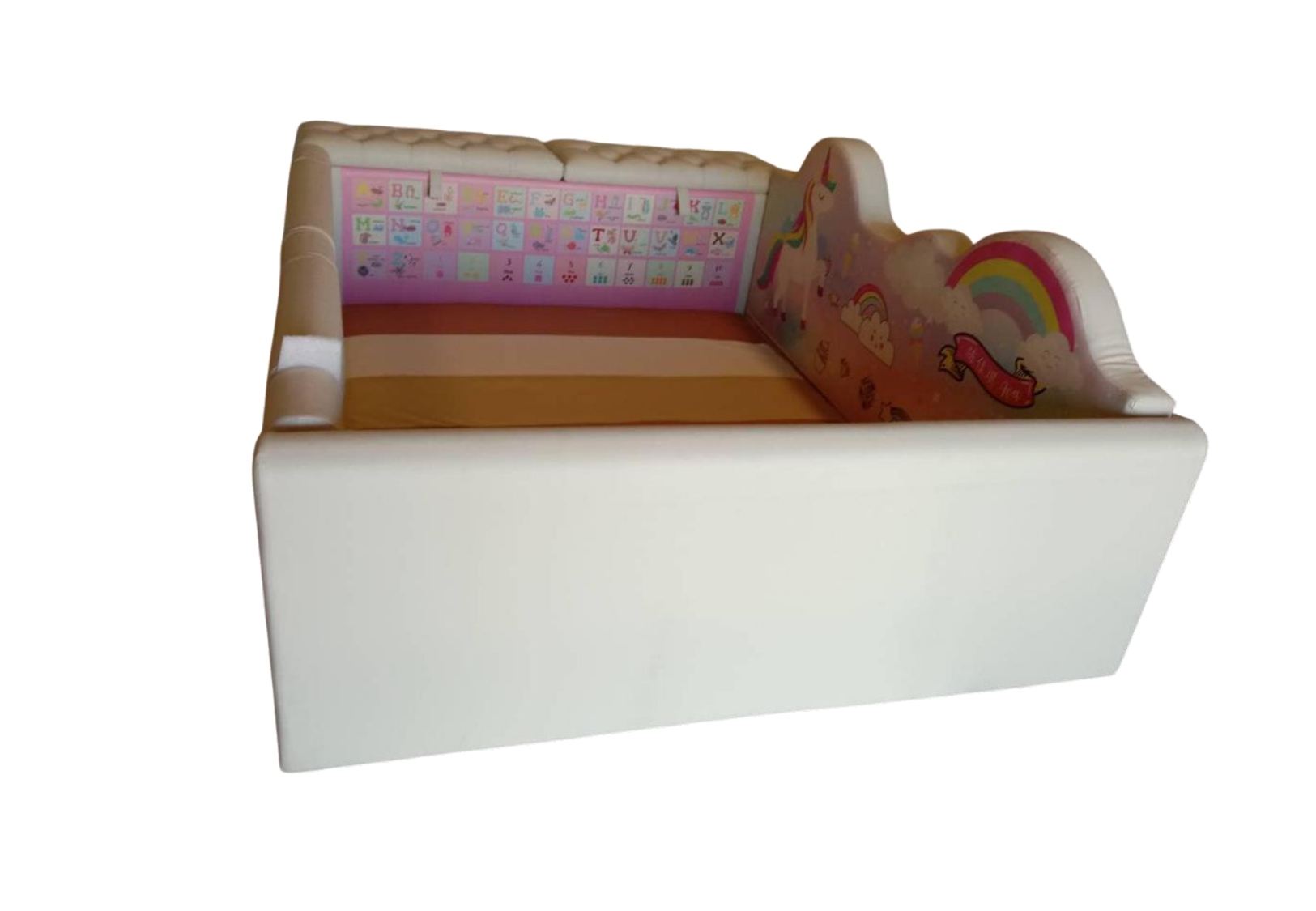 คอกกั้น ลายม้าน้อย มีช่องเก็บของ, คอกกั้นเด็ก,เตียงเด็ก,เบาะหนังนุ่มนิ่ม softplay, indoor playground kidszone ,สวนสนุกในร่ม ,รับสั่งทำบ่อบอล เตียงเด็กตามขนาด ขนาด 5-6x6.5 ฟุต