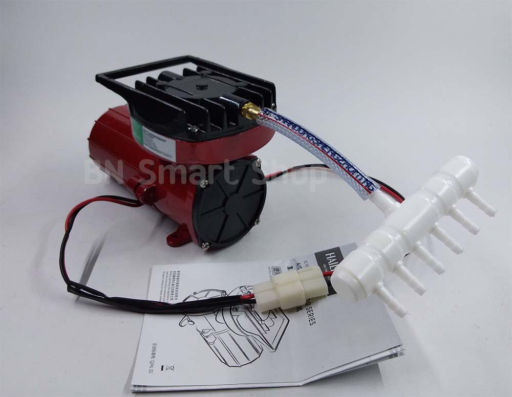 ปั้มลมต่อกับแบตเตอรี่รถ ไฟตรง DC 12 โวลท์ HAILEA ACO-003 กำลังไฟ 25 วัตต์ แถมฟรีสายยาง หัวทราย พร้อมใช้งาน