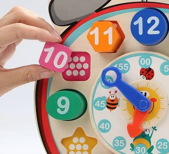 นาฬิกาปลุกจับคู่รูปทรง ของเล่นไม้ นาฬิกา ของเล่นเสริมทักษะการเรียนรู้ ของเล่นเสริมพัฒนาการเด็กอนุบาล สื่อการสอนปฐมวัย พร้อมส่ง