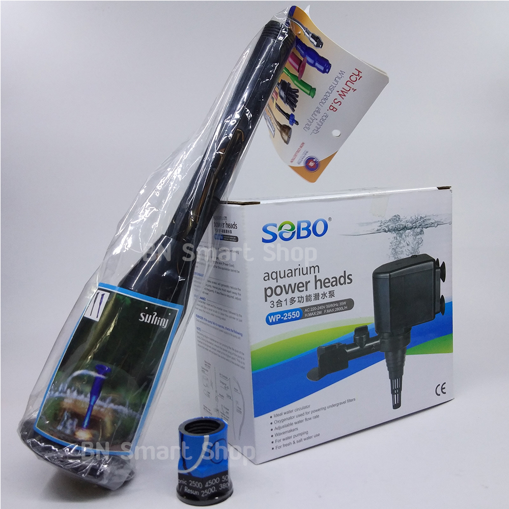 ทำเองก็ได้ง่ายจัง ชุดน้ำพุบ่อปลา ปั้มน้ำ SOBO SB-2550 และหัวน้ำพุ ร่มใหญ่ และหัวต่อน้ำพุ พร้อมใช้งาน