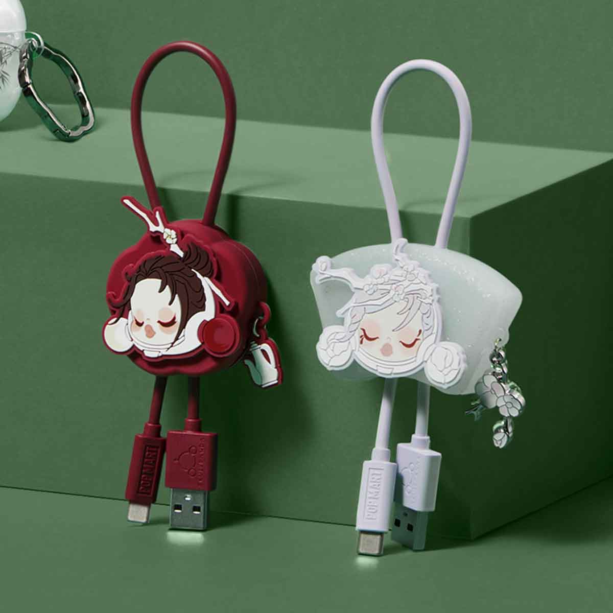 Cable PoP Mart Skull Panda The Ink Plum Blossom Iphone