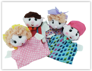 1327 หุ่นกระบอกมือ พ่อ แม่ ลูก (ชุดใหญ่) ของเล่นเสริมพัฒนาการ ,ของเล่นเสริมทักษะ,ของเล่นเด็ก, สื่อการสอนอนุบาล