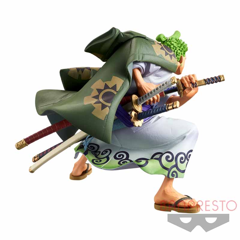 Zoro Wano ของแท้ JP แมวทอง - King of Artist Banpresto [โมเดลวันพีช]