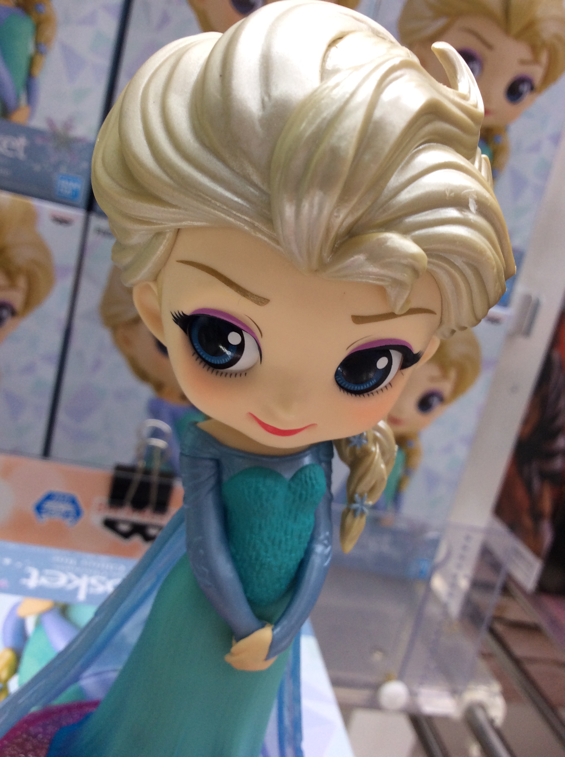 Elsa - Glitter Line ของแท้ JP - Q Posket Banpresto [โมเดล Disney]