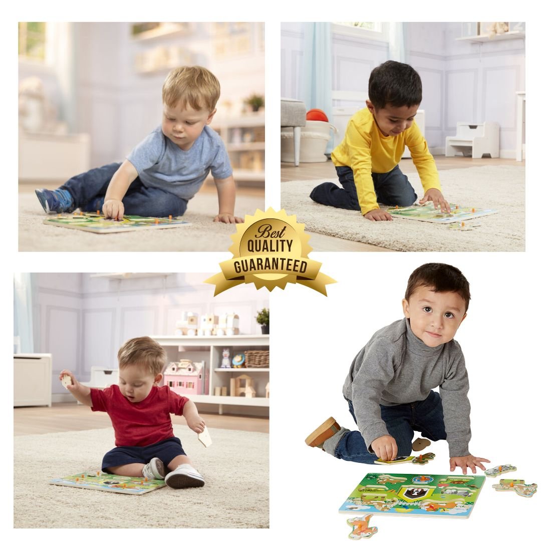 จิ๊กซอว์ไม้ จิ๊กซอว์หมุด รุ่นสัตว์เลี้ยง 8 ชิ้น Melissa & Doug พัซเซิลไม้,ของเล่นเสริมพัฒนาการ,ของเล่นเด็ก,สื่อการสอน,อนุบาล,พร้อมส่ง