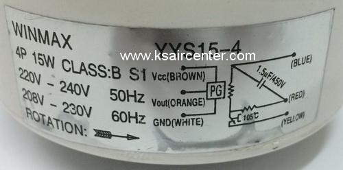 มอเตอร์ แฟนคอยล์ วอลไทป์ ทั่วไป สีขาว (รหัสสินค้า 068019)