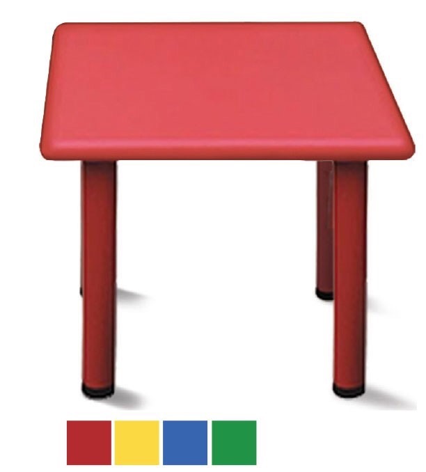 โต๊ะเหลี่ยมจตุรัสB ,โต๊ะเรียนพลาสติก ,ขาเหล็ก, โต๊ะนักเรียนอนุบาล, เฟอร์นิเจอร์เด็ก ,ขนาด 60x60x50 cm.