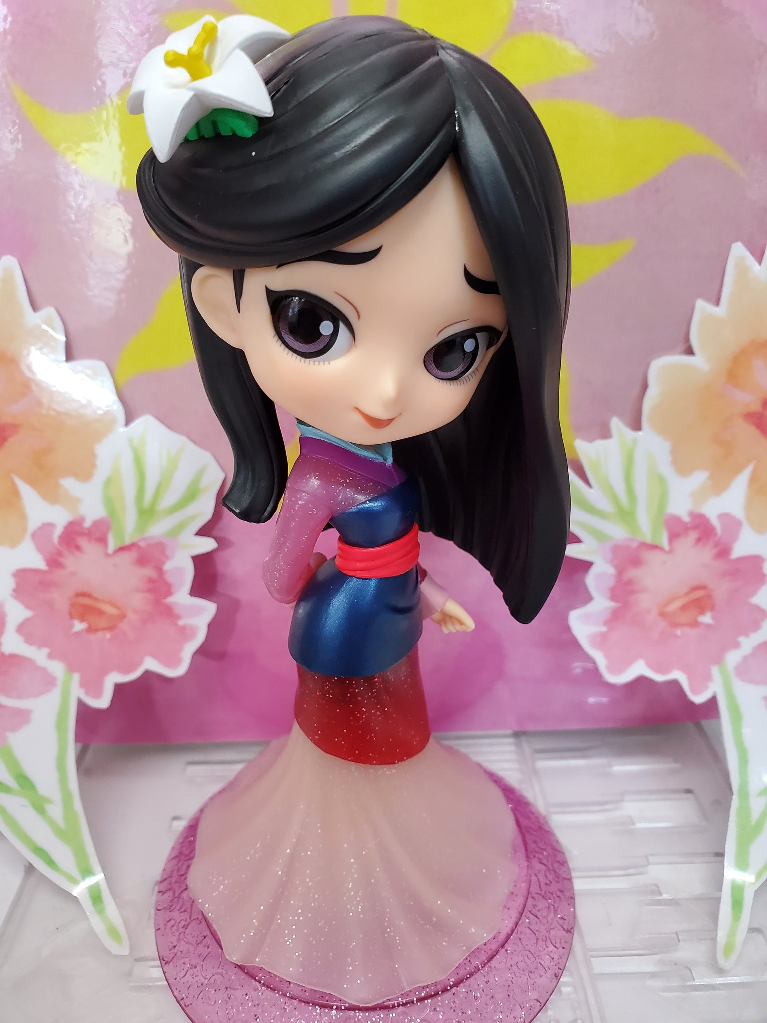 Mulan - Glitter Line ของแท้ JP - Q Posket Banpresto [โมเดล Disney]