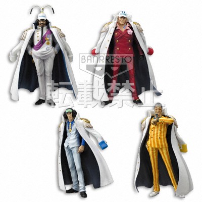 Marine Admiral Set ของแท้ JP แมวทอง - HSCF Banpresto [โมเดลวันพีช] (4 ตัว)