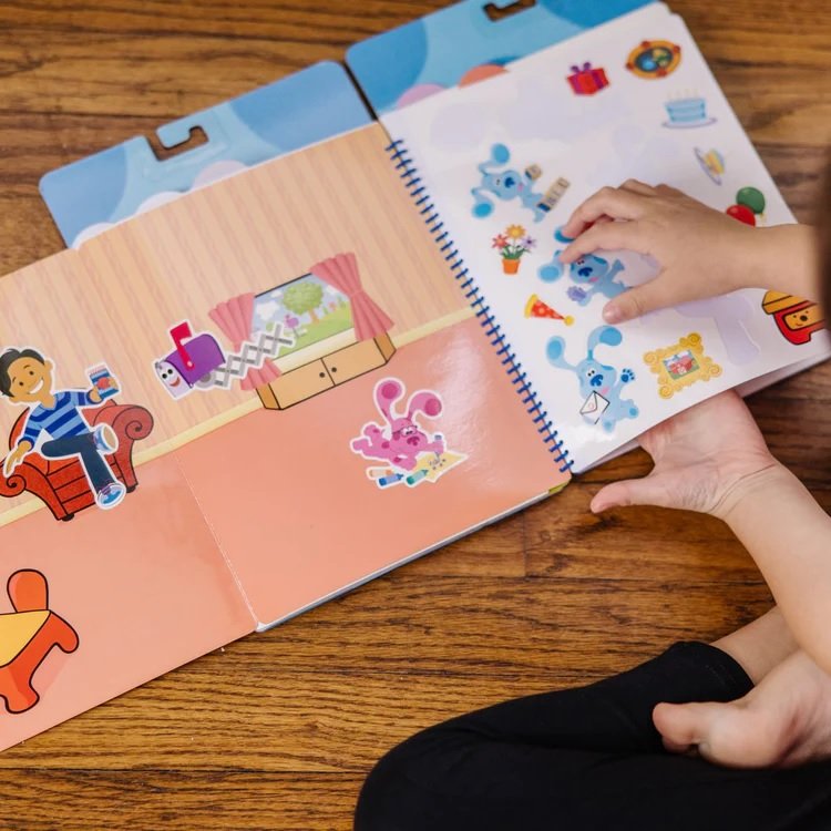 สติกเกอร์รียูส รุ่น Places Blue Loves ของเล่นเสริมพัฒนาการเด็ก เสริมทักษะการเรียนรู้ สื่อการสอนอนุบาล พร้อมส่ง