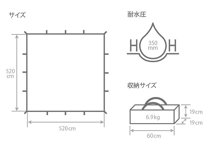 DoD Cheese Tarp M Khaki TT10-739-KH