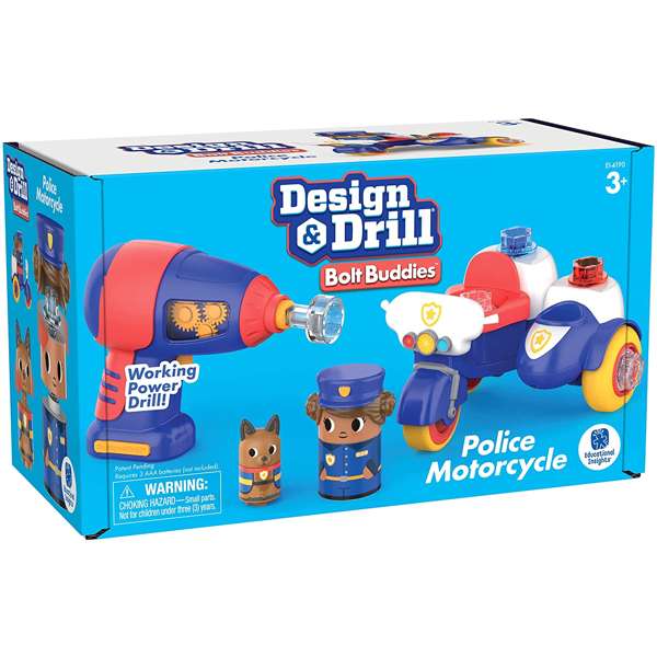 คู่หูโบลต์กับรถจักยานยนต์ตำรวจ, ของเล่นเสริมพัฒนาการ, ของเล่นเด็กอนุบาล, สื่อการสอนเด็กอนุบาล, พร้อมส่ง