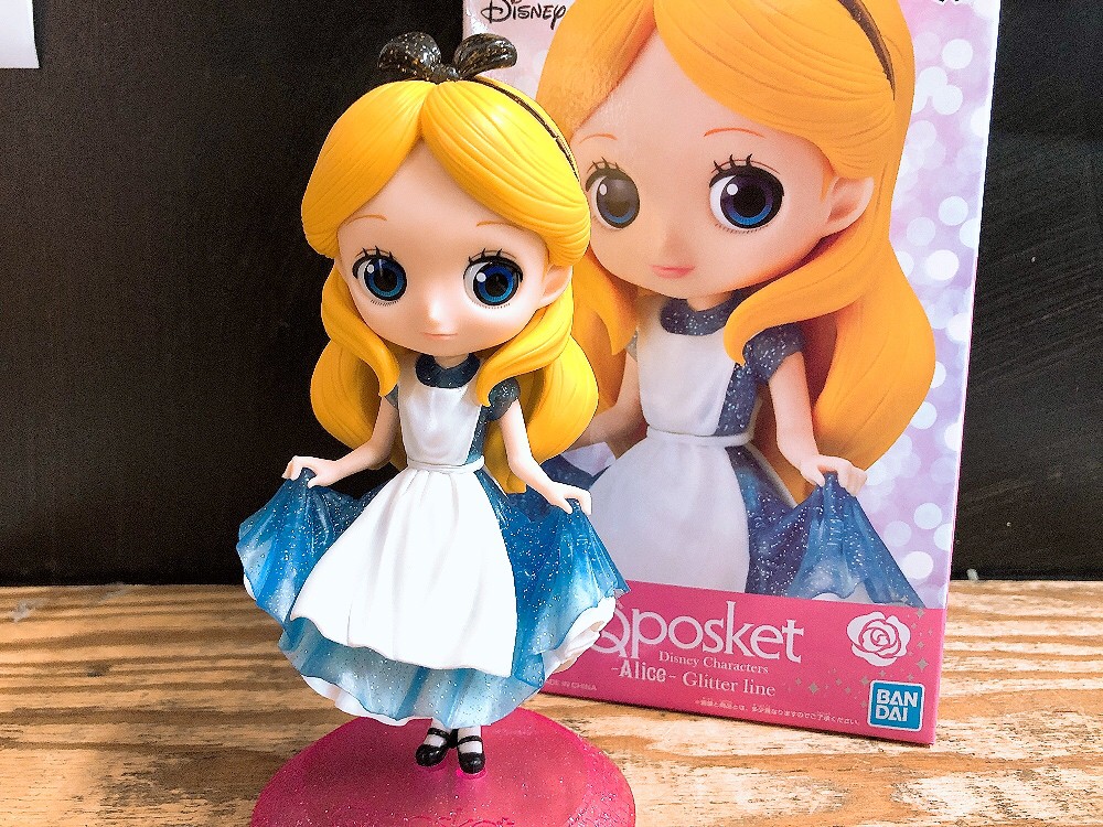 Alice - Glitter Line ของแท้ JP - Q Posket Banpresto [โมเดล Disney]