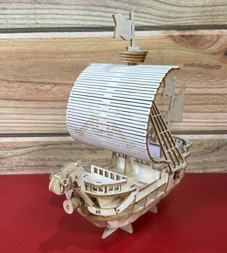 Going Merry (แบบประกอบ) ของแท้ JP แมวทอง - Wooden Art ki-gu-mi [โมเดลเรือวันพีช]