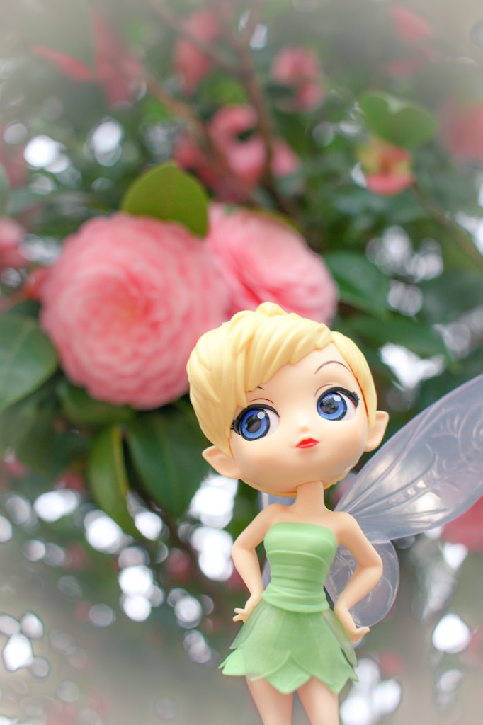 Tinker Bell Leaf Drees - Pastel Color ของแท้ JP - Q Posket Banpresto [โมเดล Disney]