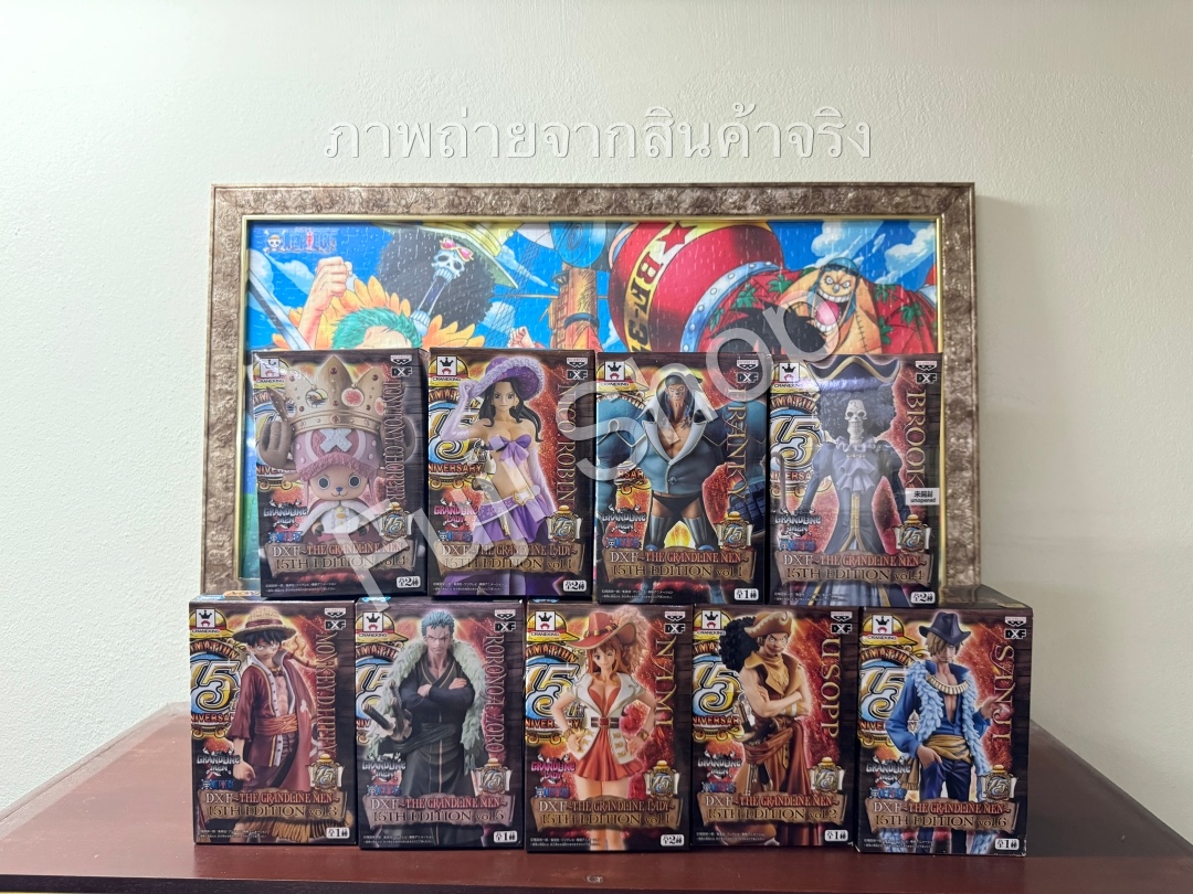 Straw Hat Pirates 15th Set ของแท้ JP แมวทอง - Grandline Men / Lady Banpresto [โมเดลวันพีช] (9 ตัว)