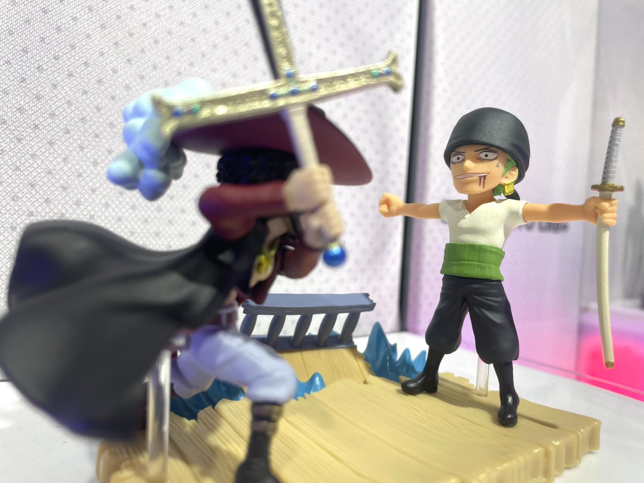 Zoro & Mihawk ของแท้ JP แมวทอง - WCF Banpresto [โมเดลวันพีช] (2 ตัว)