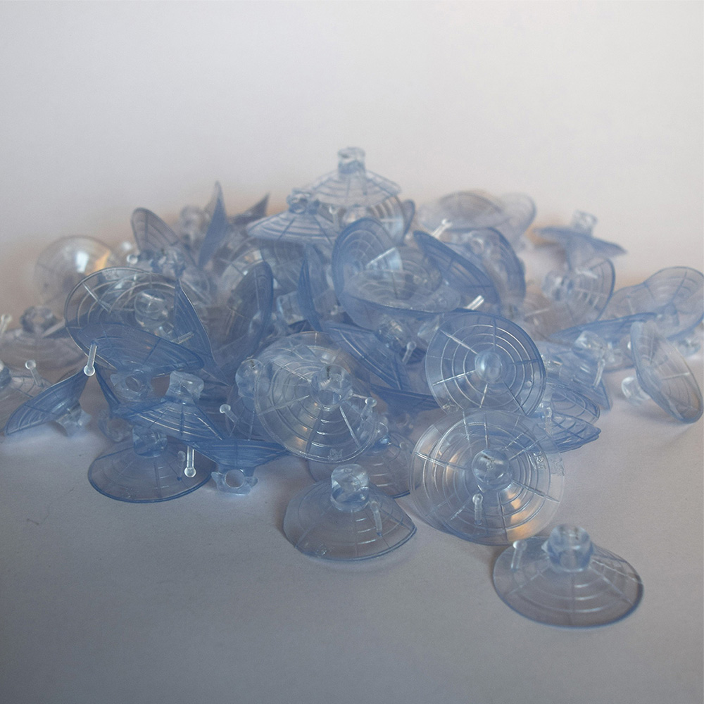 ตัวดูดกระจก จุ๊บติดกระจก สูญญากาศ แบบมีรู ขนาด 4 ซม. 100 ตัว