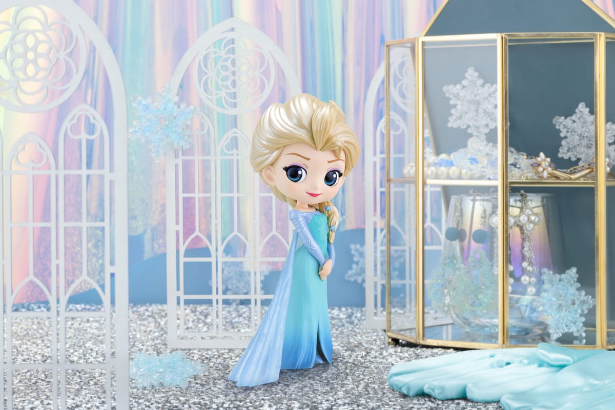 Elsa - Glitter Line ของแท้ JP - Q Posket Banpresto [โมเดล Disney]