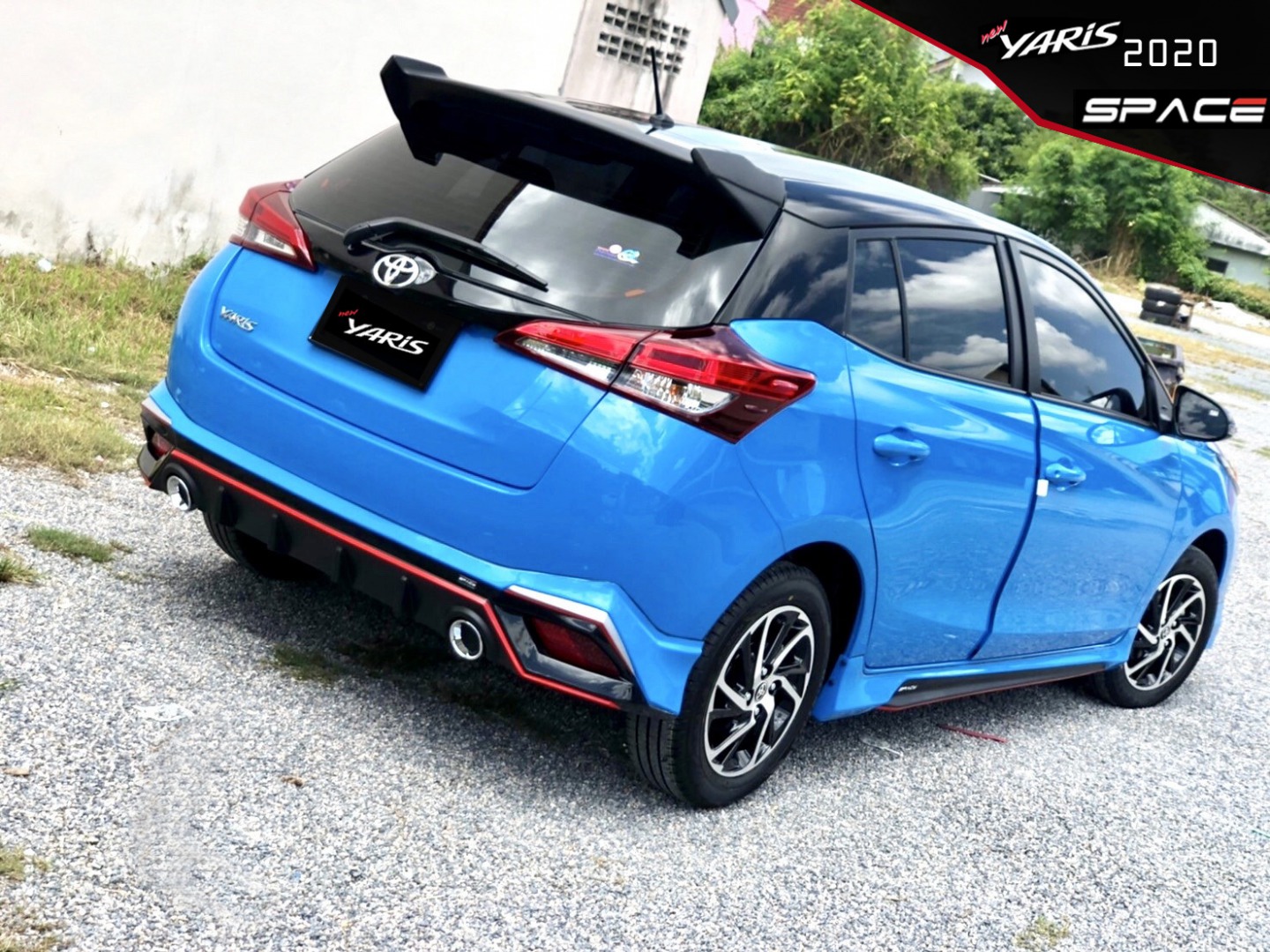 SPACE V1 ท่อคู่เดี่ยว VS Toyota Yaris Hatchback 5Drs. 2020-On [พื้นที่สำหรับคุณเห็นค่า กำหนดได้แล้วด้วยตัวคุณเอง]