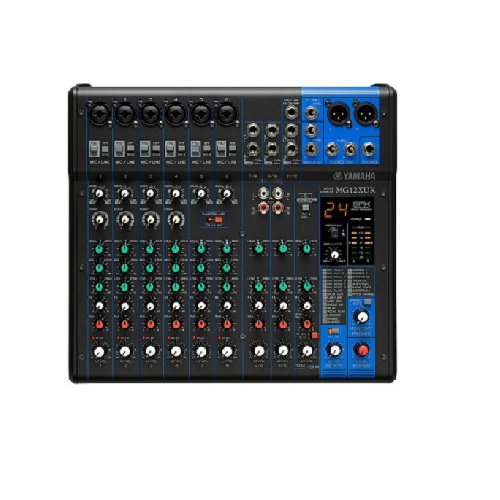 มิกเซอร์ YAMAHA MG12XUK Analog Mixer 12 CH 6 Mic / 12 Line Inputs (6 mono + 3 stereo) / 1 Stereo Bus / 1 AUX (incl. FX)