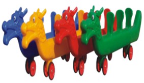 รถม้ามังกร 4 ที่นั่ง (4 seater dragon carriage) เครื่องเล่นสนามกลางแจ้ง เครื่องเล่นพัฒนาการ