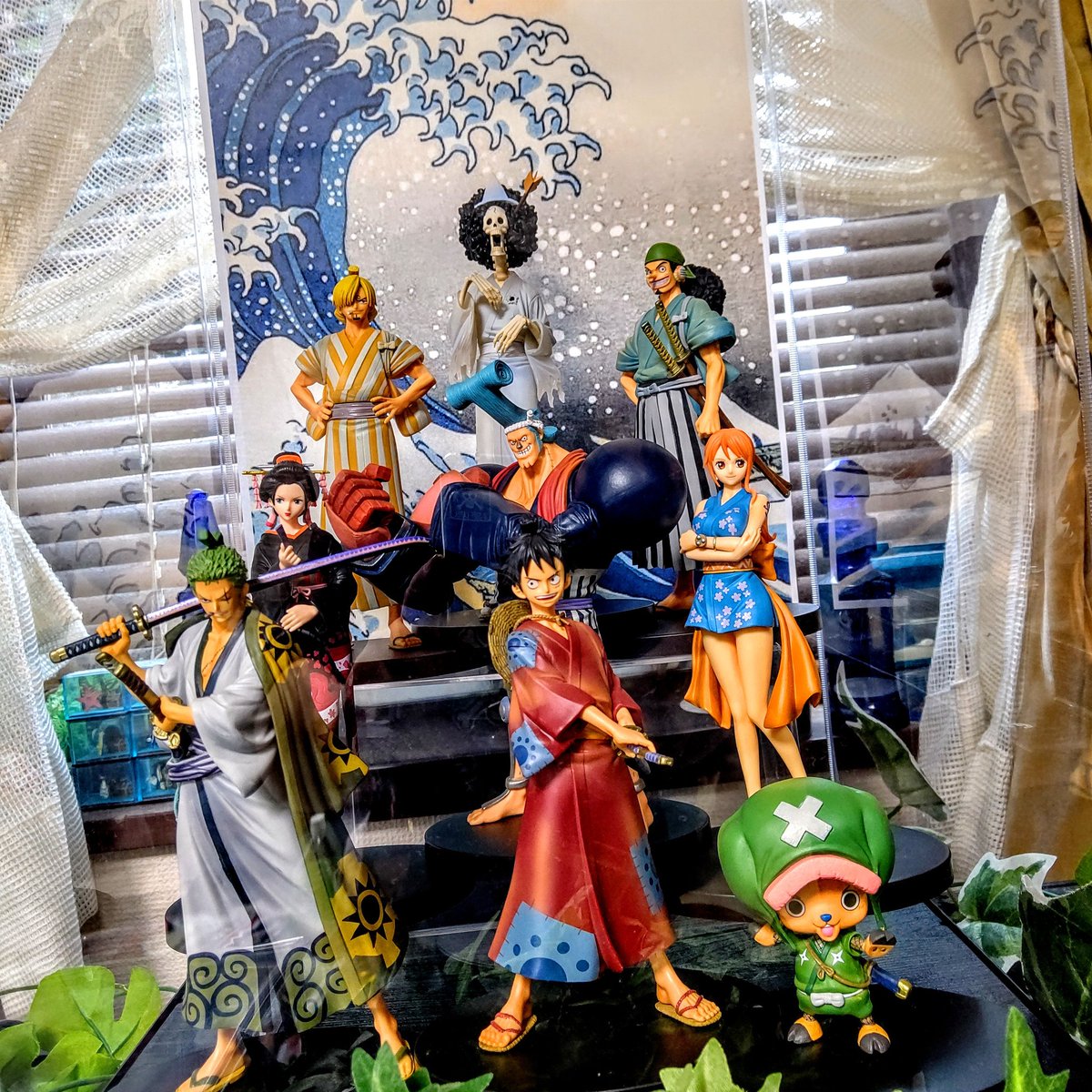 Straw Hat Pirates Wano Set ของแท้ JP แมวทอง - Grandline Men / Lady Banpresto [โมเดลวันพีช] (9 ตัว)