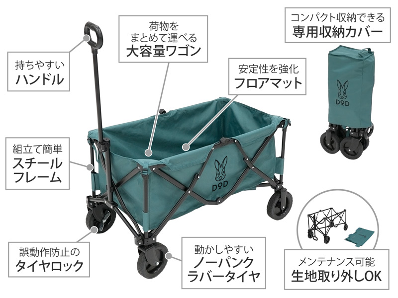 DoD Folding Carry Wagon Blue C2-46-BL