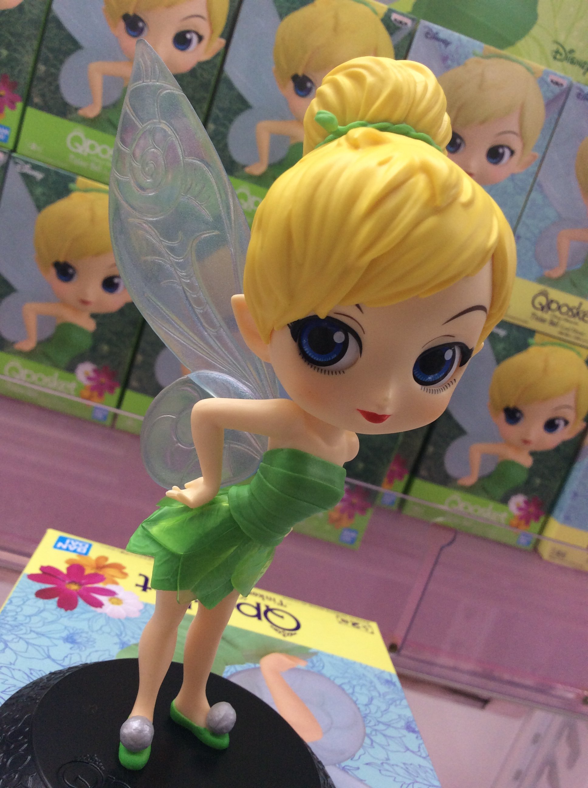 Tinker Bell Leaf Drees - Normal Color ของแท้ JP - Q Posket Banpresto [โมเดล Disney]